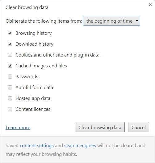 What is the shortcut key for clear the browsing data in chrome mac download